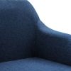 Swivel Office Chair Blue Fabric