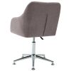 Swivel Office Chair Taupe Fabric