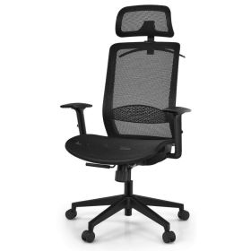 18 Inch to 22.5 Inch Height Adjustable Ergonomic High Back Mesh Office Chair Recliner Task Chair with Hanger (Color: Gray)