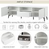 Modern TV Stand for 70 inch TV, Entertainment Center with Adjustable Shelves, 1 Drawer and Open Shelf, TV Console Table, Media Console, Metal Feet, fo