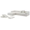 109*68" Modular Sectional Living Room Sofa Set, Modern Minimalist Style Couch, Upholstered Sleeper Sofa for Living Room, Bedroom, Salon, 2 PC Free Com