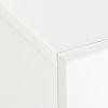 ON-TREND Stylish Functional TV stand, 5 Pieces Floating TV Stand Set, High Gloss Wall Mounted Entertainment Center with 16-color LED Light Strips for