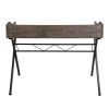 3.3" Computer Desk With 3 Open Cubbies - Beige & WHITE